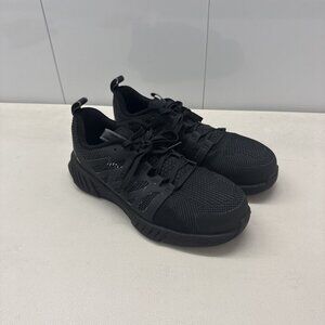 Reebok Fusion Flexweave Mens Size 6.5M  Black Composite Toe Work Shoes Sneakers